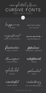 Best Free Cursive Fonts On Canva Levee Road Studio