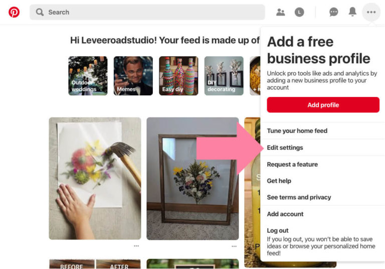 how to post on pinterest business account