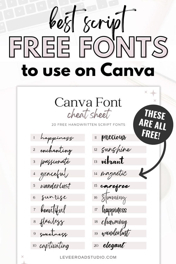 pinterest graphic best handwritten free fonts on canva