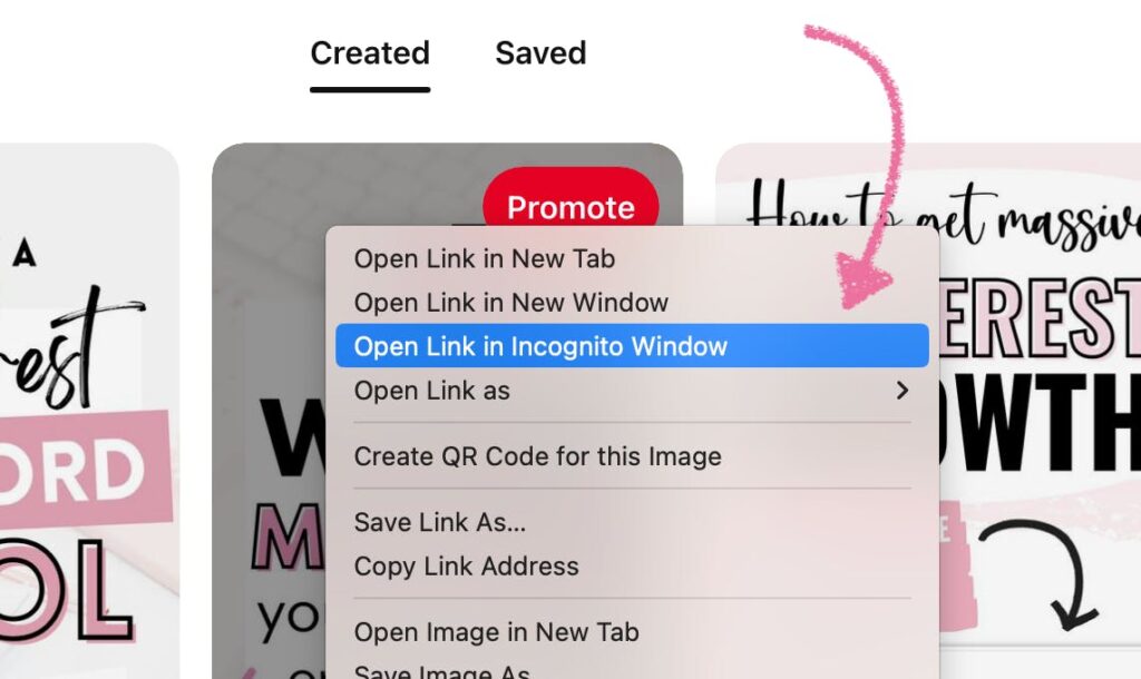 Open Link in Incognito Window