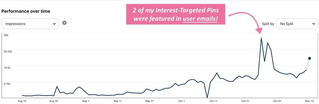 inllustration of the interest-targeted pins